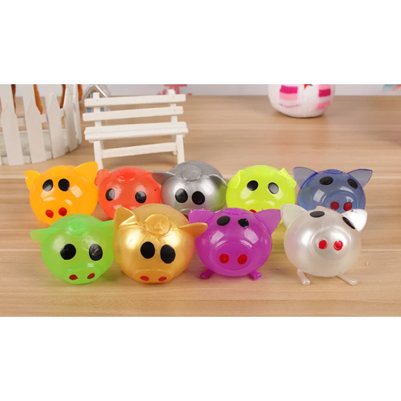 1Pcs Jello Pig Bonito Anti Stress Fidget Splat Porco De Água Bola Ventilação Brinquedo Pegajoso Porco Squishy Antistress Relief Presente engraçado