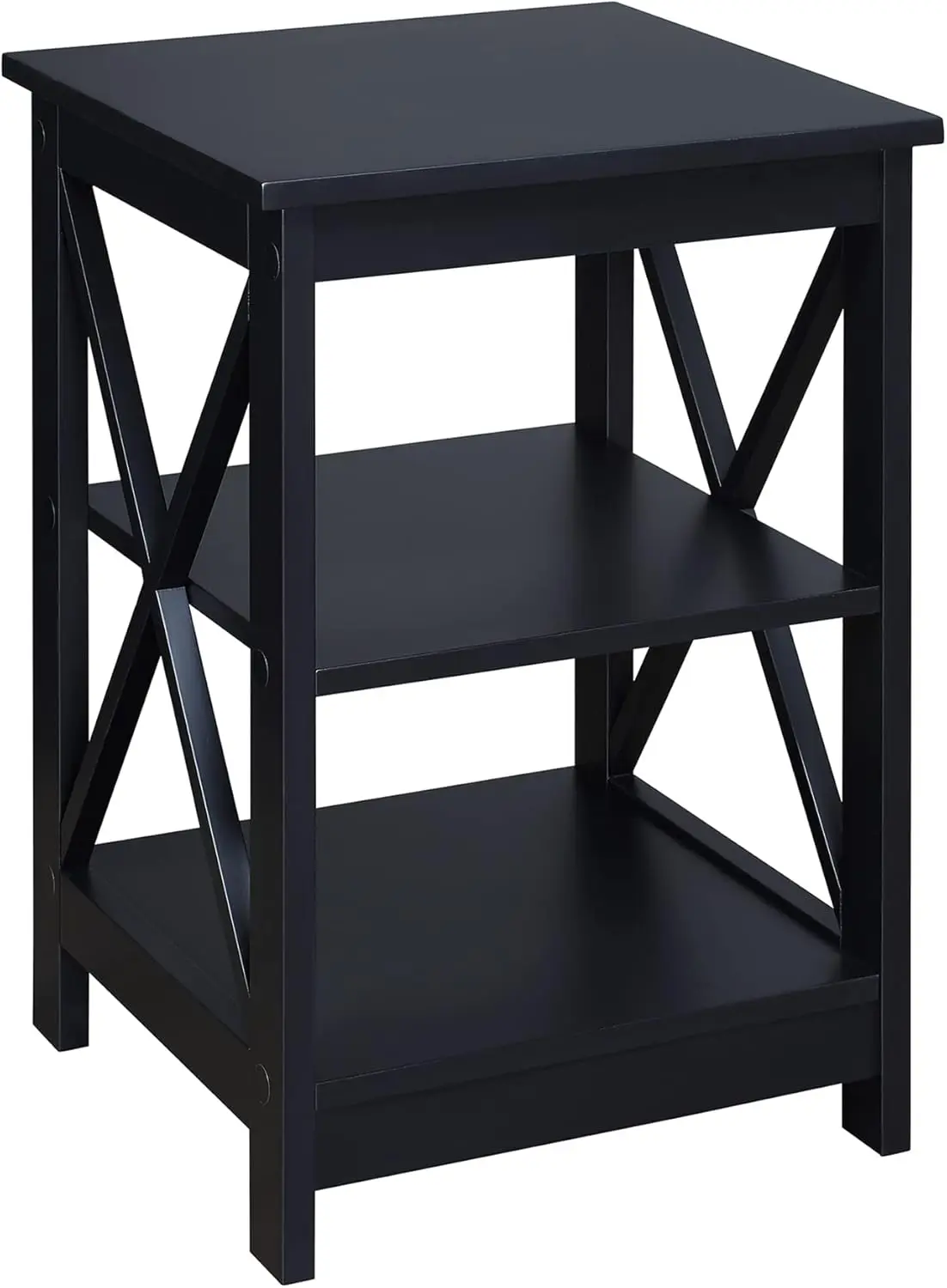 

Oxford End Table 15.75"" - Modern Living Room Table With Storage Shelves, Transitional Nightstand Side Table For Home Decor And