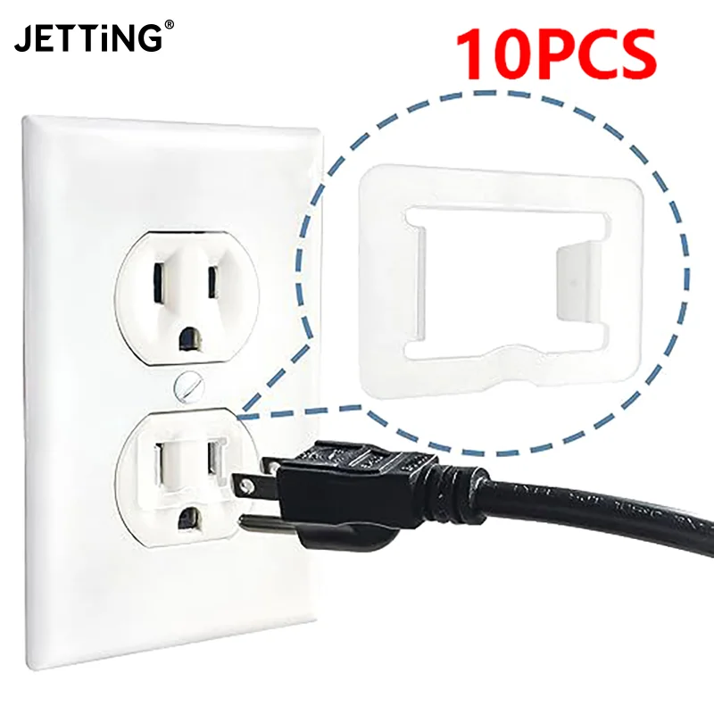 10-Pack Wall Outlet Plug Stabilizers For Loose Sockets - Easy Installation, Flame Retardant Plastic, Secure Grip