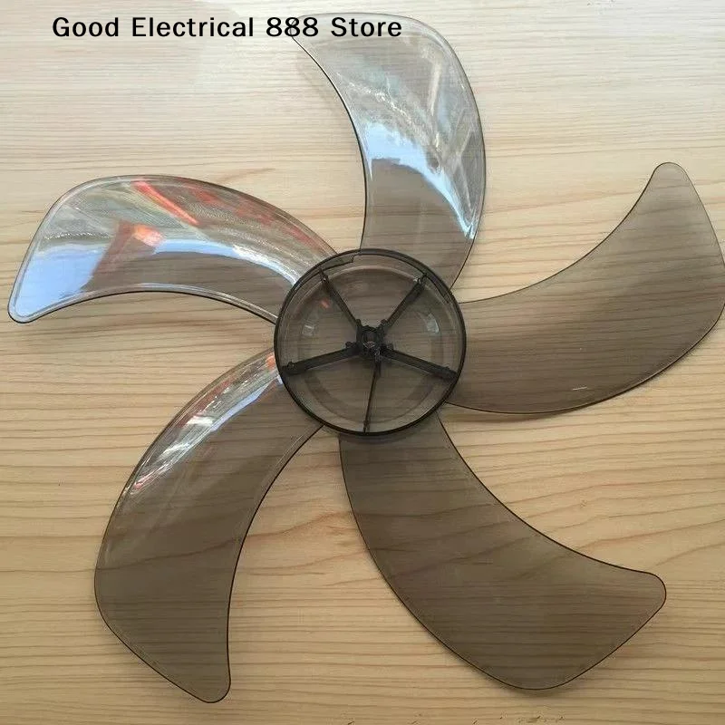 【G】1Pc Fan Blade Five Leaves Blade With Nut Cover Household Plastic Leave For Stand Fan Desk Fan General Replacement Accessories