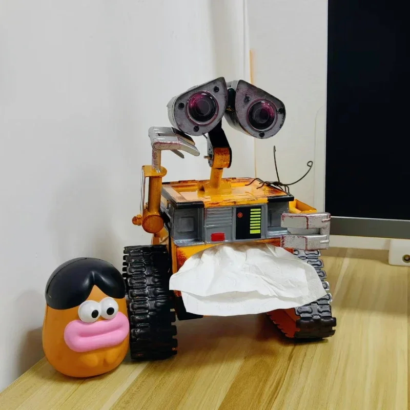 Disney Wall-e Movie Peripheral Iron Art Wall-e Retro Tissue Box Piggy Bank Metal Craft Decoration Home Decoration Brithday Gift