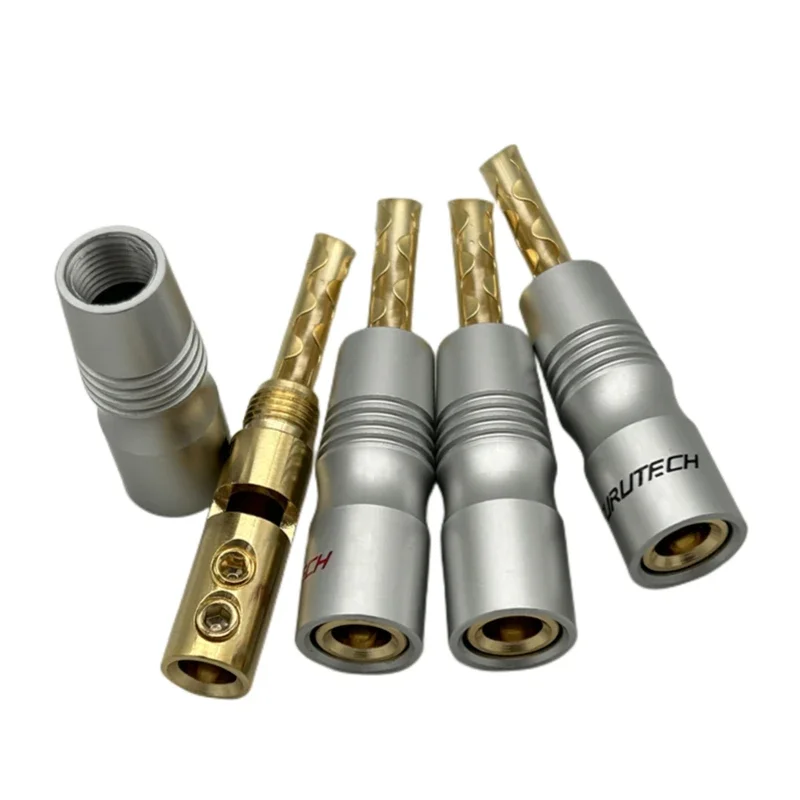 4Pcs Furutech BFA Banana Plug Screw Locking HiFi Audio Adapter 5mm Amplifier Speaker Cable Connector