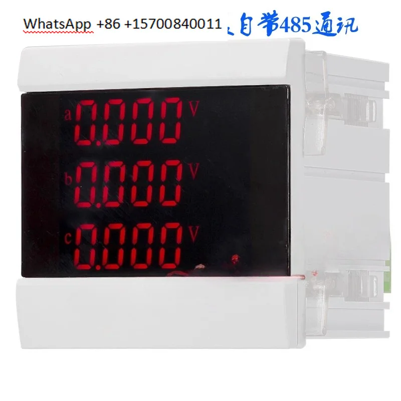 Three-phase single-phase digital display liquid crystal multi-function power meter 485 communication table
