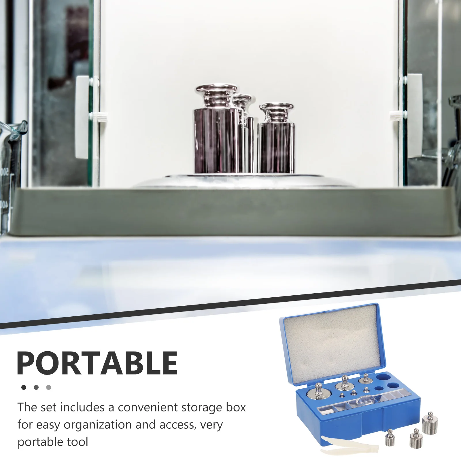 

1 set Precision Calibration Weight Kit 500g 1kg 2kg 5kg Lab Copper Weights Set Digital Scale Measurement Storage Box for Scales