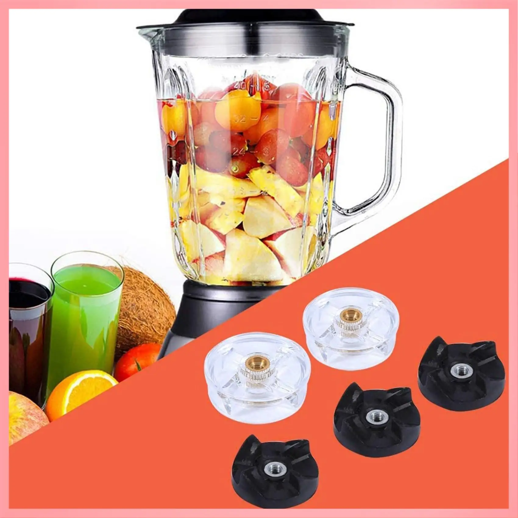 M02K-основные шестерни и 3 шт. запасные части для лезвий для Magic Blender, соковыжималки, миксера