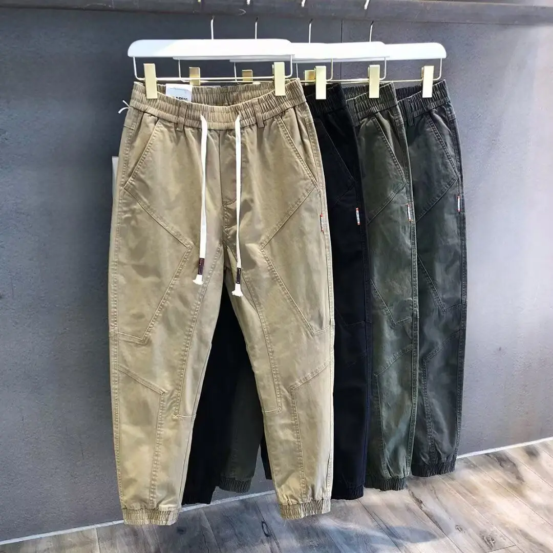 

Мужские повседневные брюки прямого кроя, эластичные удобные рабочие брюки, износостойкие, грязеотталкивающие, модная осенняя рабочая одежда