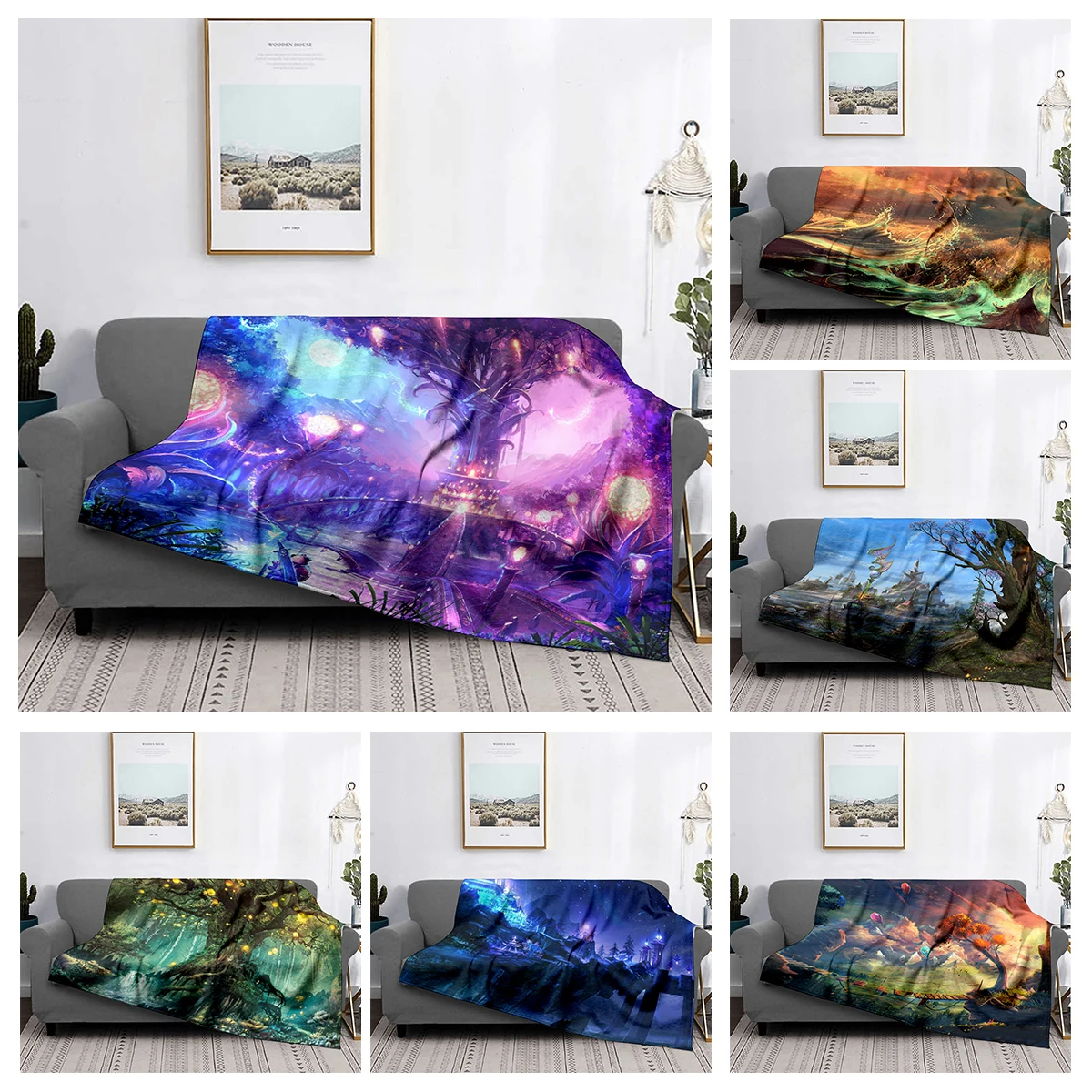 Home decoration plush Sofa blanket Colorful Animal  Bedspread on the bed anime fluffy soft blankets thick blanket for winte