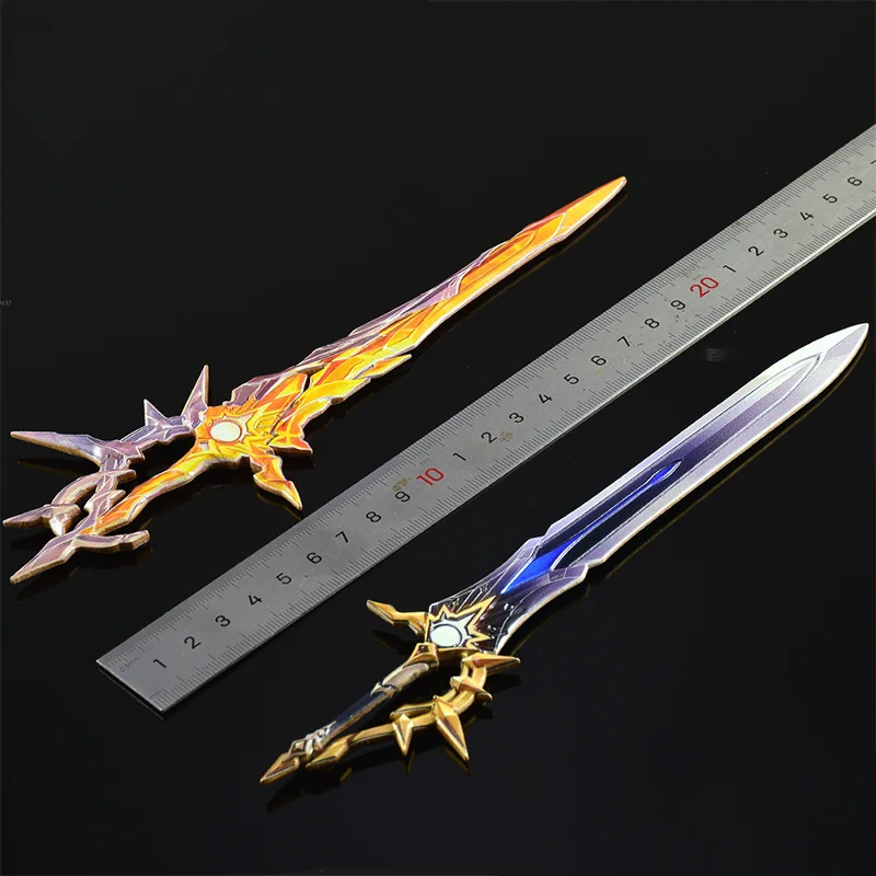 Honkai: figura de Star Rail de 22cm, cuchillo de juego, juguete, espada Phainon, adorno de aleación de Zinc totalmente metálico, juguete en miniatura, coleccionables artesanales