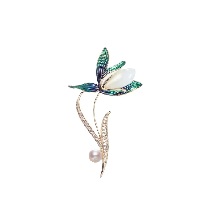 

*Youlan brooch, high-end women's exquisite flower style brooch, new style brooch