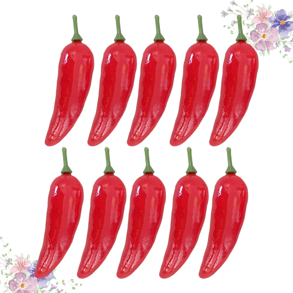 36 Pcs Simulation Chili Artificial Foods Fake Vegetable Decorative Red Pepper Mini Artifical Chili Model Festive Party Supplies