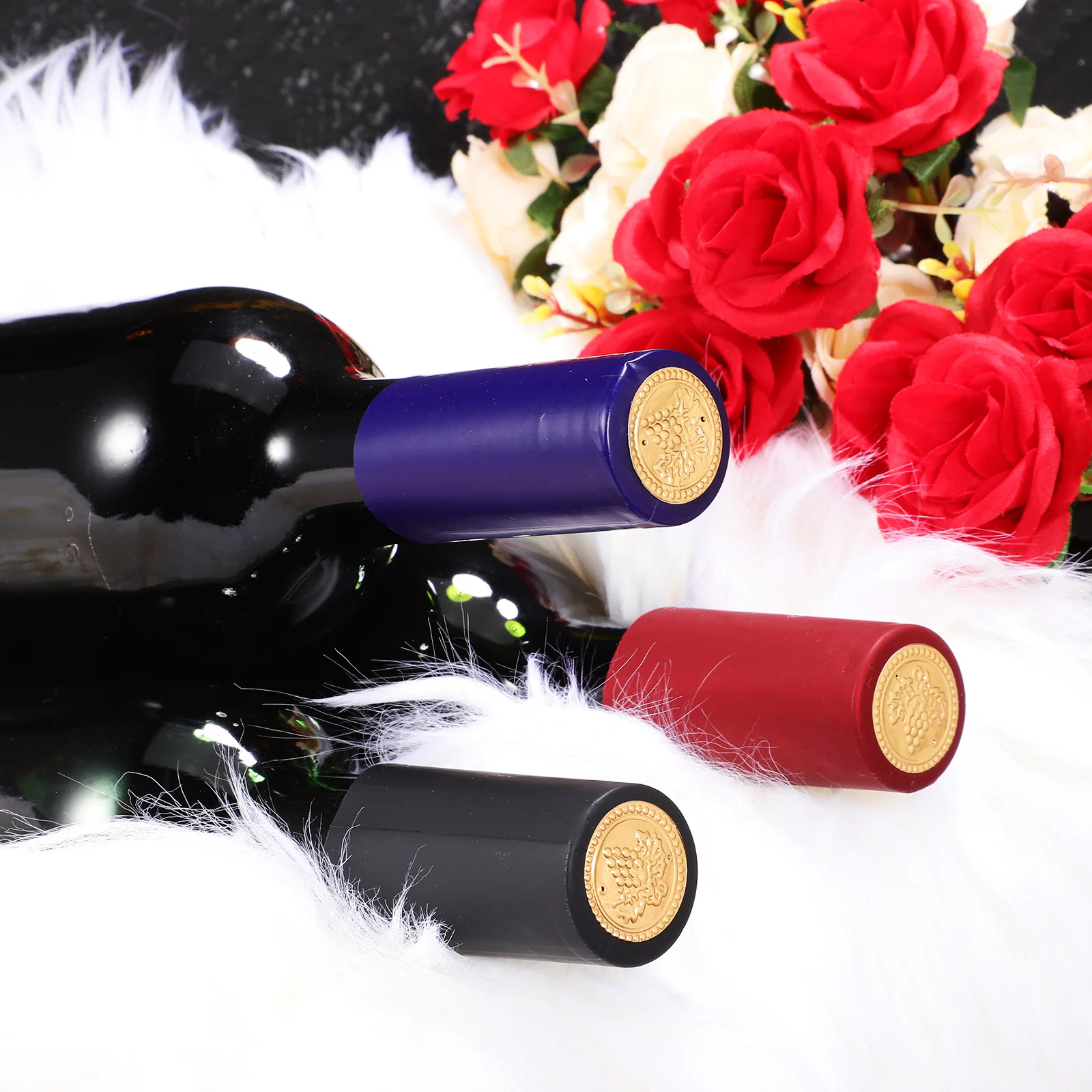 

150Pcs Wine Bottle Seals Heat Shrink Design Fine Polished Surface Extends Shelf Life Wine Bottle Sealer Shrink Caps for Bottles