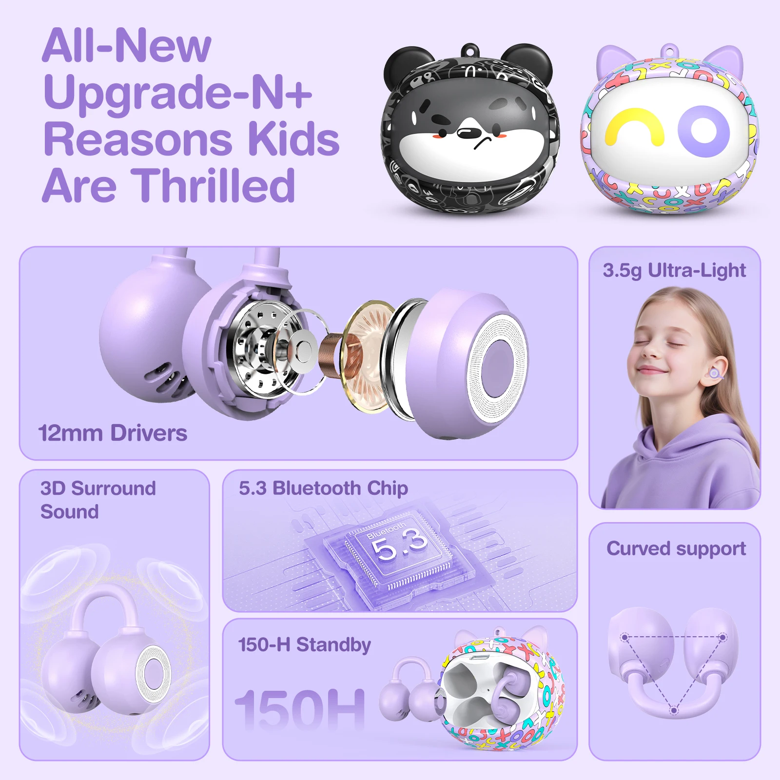OWS Ear Clip Wireless Earphone - Kids Outdoor Videos recension och pris