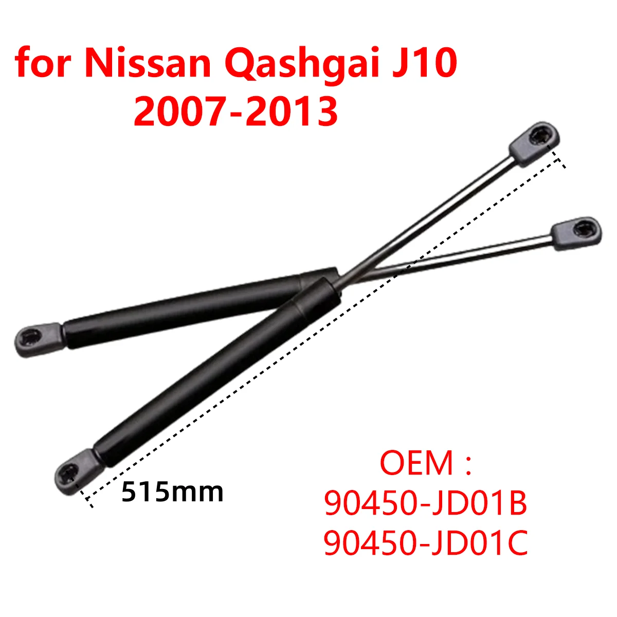 

2Pcs 90450-JD01B Car Rear Trunk Boot Tailgate Gas Struts Lift Support Rod Bars for Nissan Qashqai J10 2007-2013