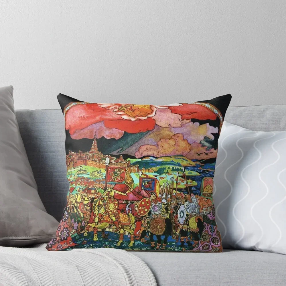 

Nicholas Roerich Capture of Kazan Throw Pillow Sofas Covers New year pillow