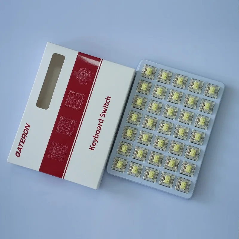 

GATERON Jupiter Switch Banana 5 Pin SMD Light Yellow Double Stage Spring RGB Customized DIY Hot Swap Mechanical Keyboard Gaming