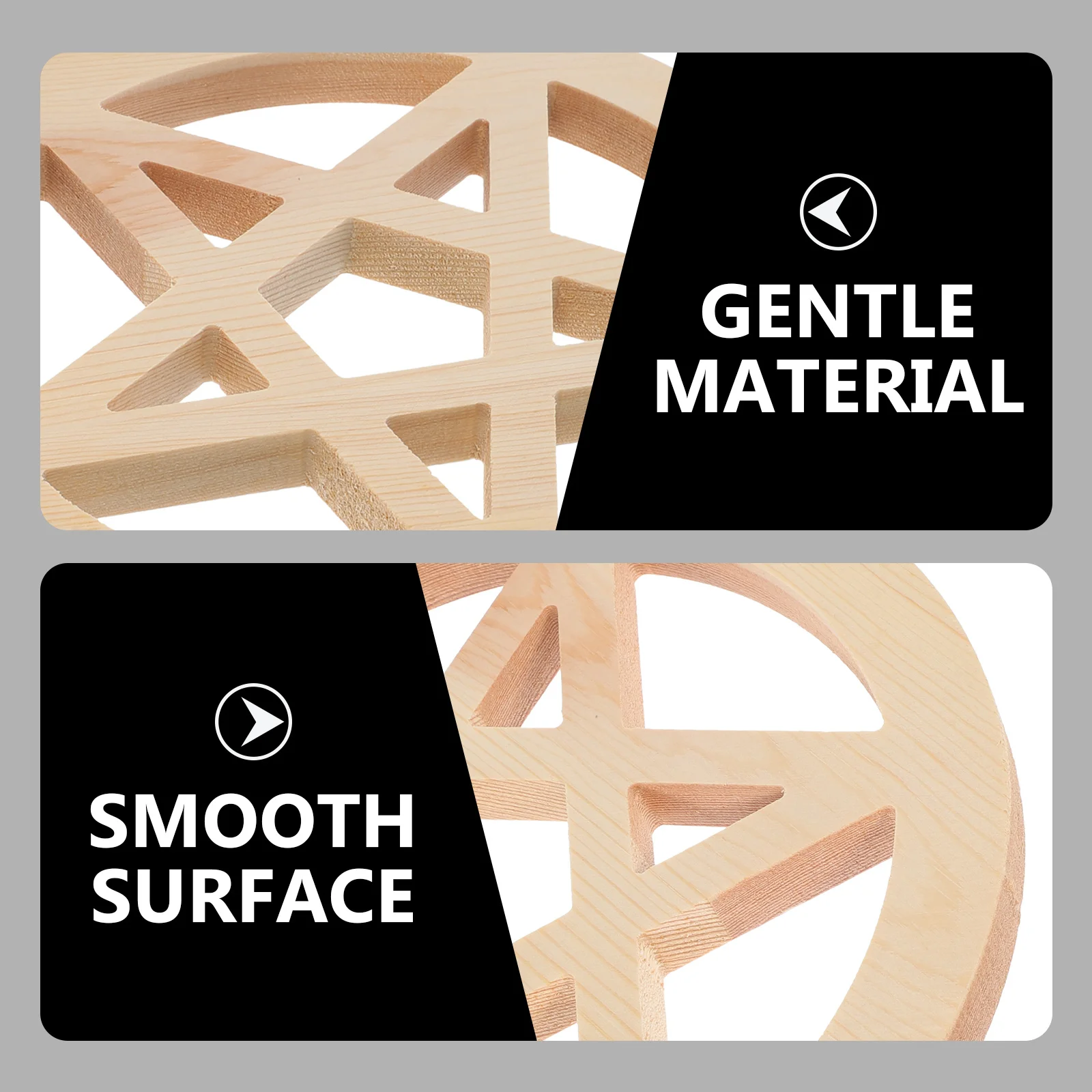 

Wooden Pentacle Altar Five-Pointed Style Wood Ornament Home Decor Pentagram Ritual Decoration