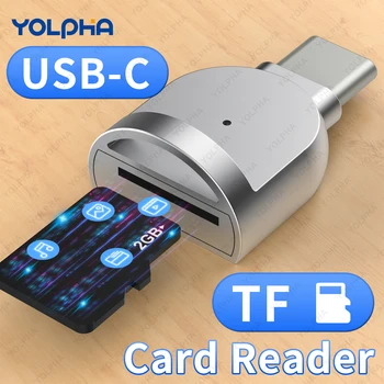 מתאם Type C ל-Micro-SD TF קורא כרטיסים מהיר USB C קורא כרטיסי זיכרון חכם עבור iPhone 15 Samsung מחשב נייד
