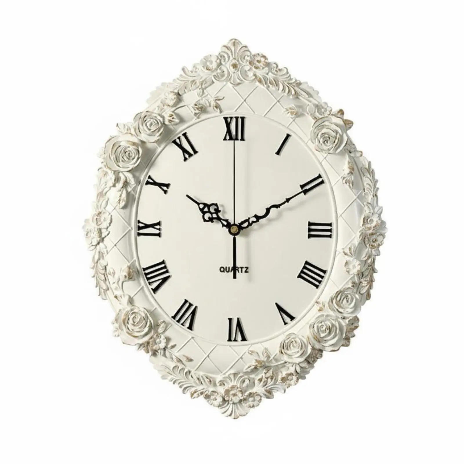 Silent Analog Clock Accuracy Ornate Decorative Clock Non-Ticking for Living Room, Restaurant, Bedroom