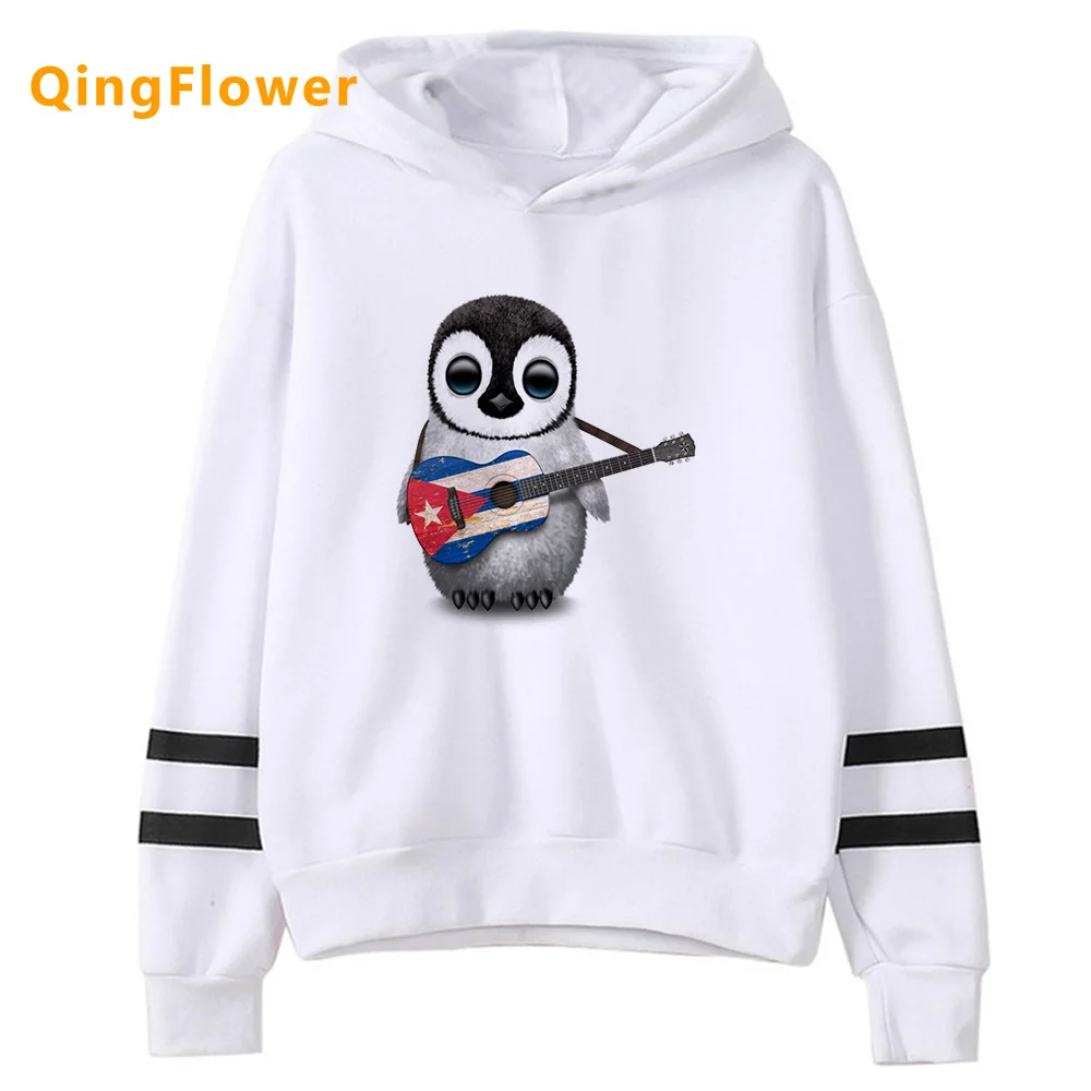 Cuba hoodies women Korean style gothic graphic Fleece pulls female long sleeve top pulls