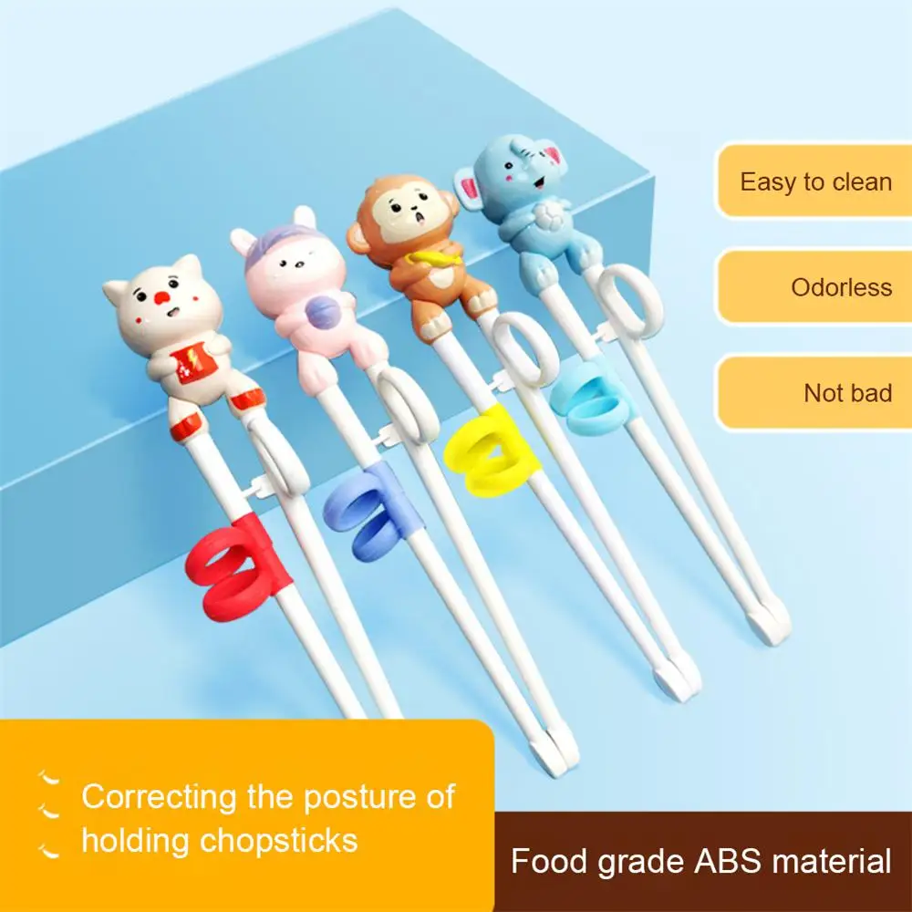 1/2/3PCS Cute Cartoon Monkey Rabbit Elephant Learning Training Chopsticks for Kids Children Chinese Chopstick Beginner Learner