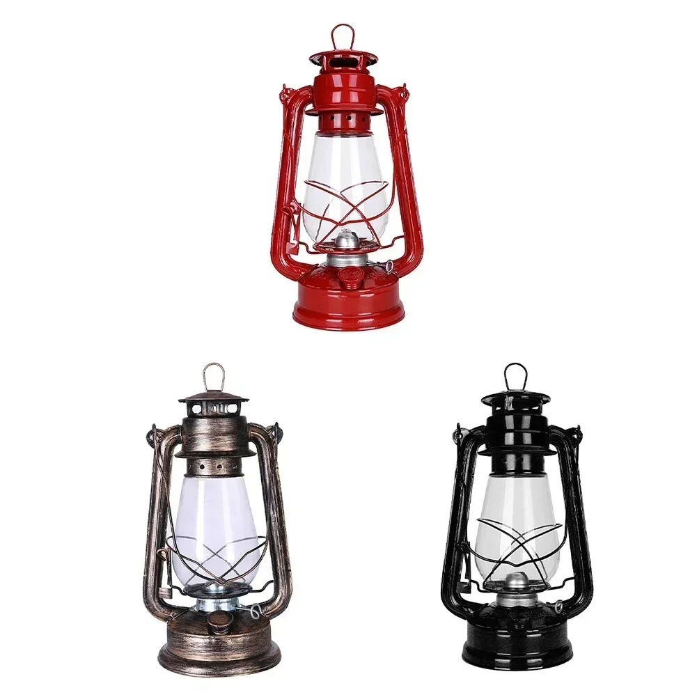 Vintage Kerosene Oil Lamp Lantern 220ml Retro Kerosene Light Camping Tent Decorative Atmosphere Lighting Outdoor Camping Light