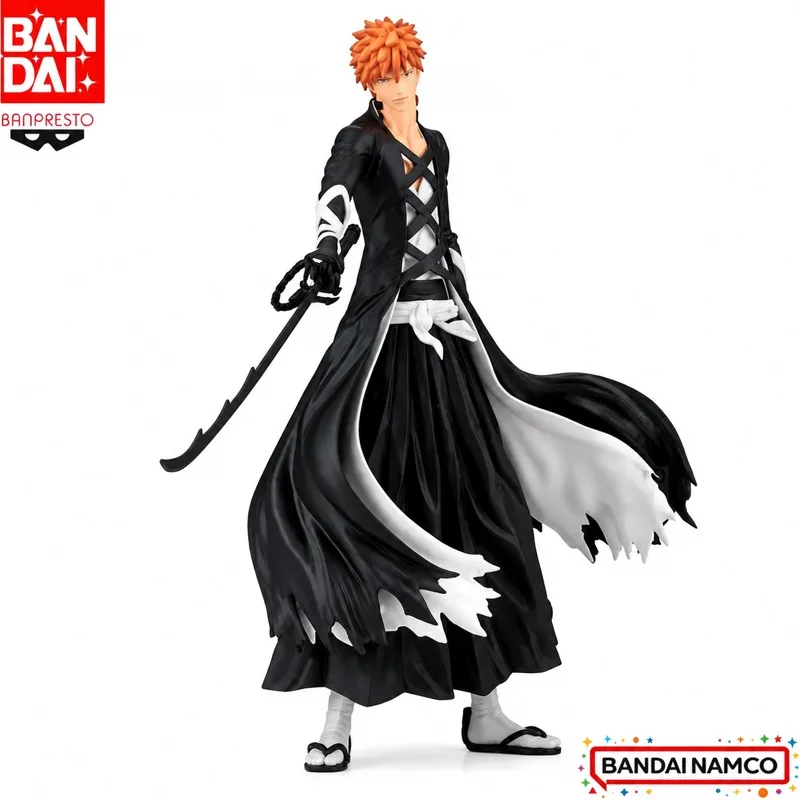 

In Stock Bandai Original Banpresto Bleach Kurosaki Ichigo Action Figure Model Doll Brand New Boxed Anime Characters Toys Model