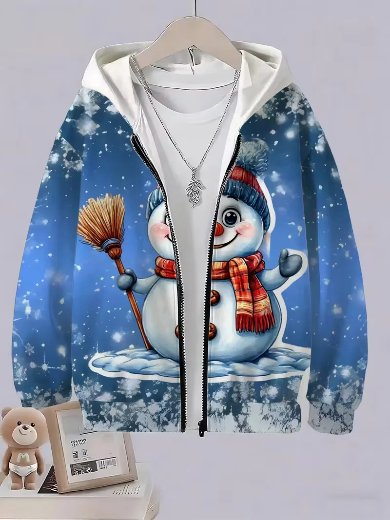 عيد الميلاد زمم هوديي سانتا كلوز البلوز البلوز لحفلات عطلة عيد الميلاد الملابس هدية المرأة زمم الاطفال هوديي