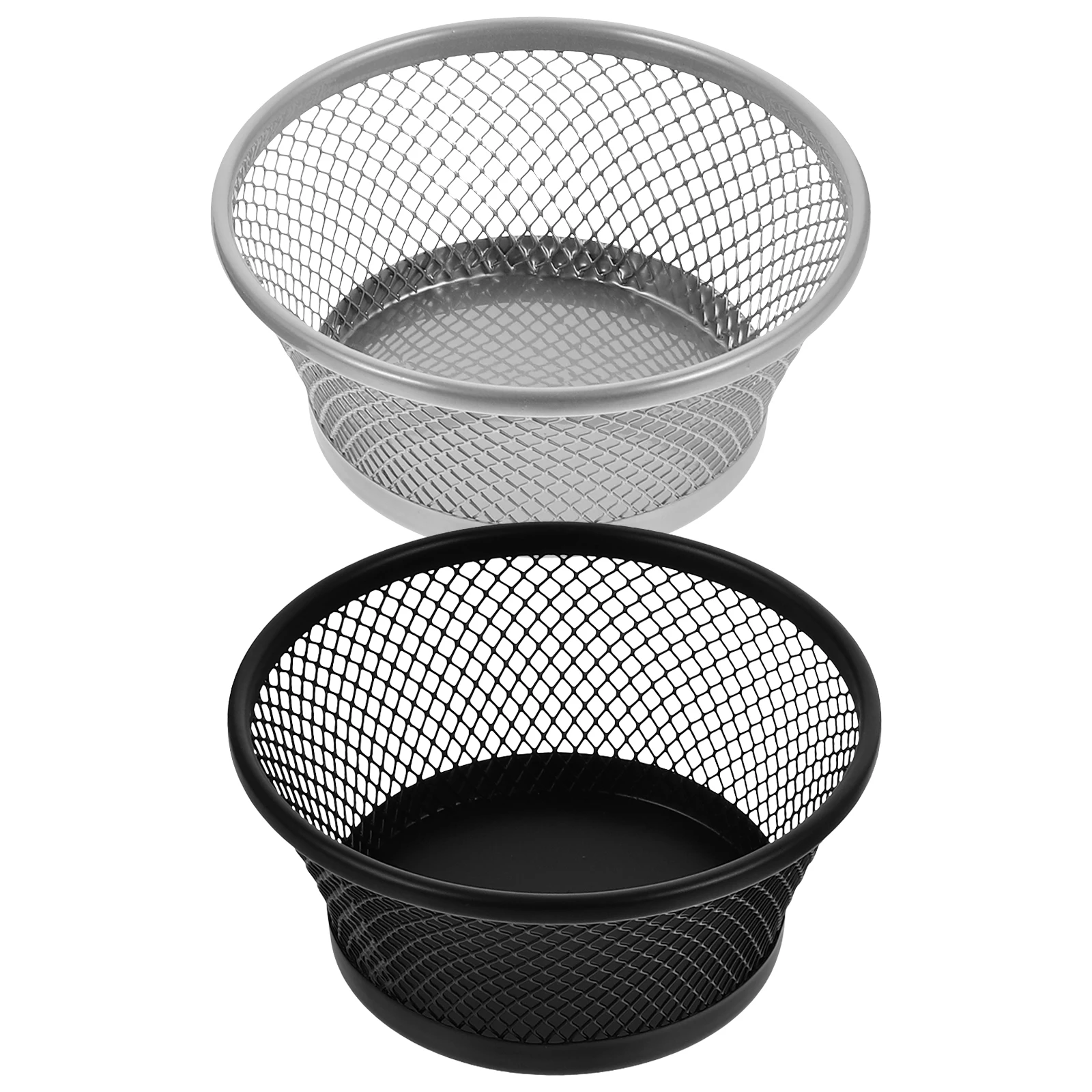 

2pcs Metal Paperclip Dispenser Stackable Mesh Holder Desktop Storage Container Lightweight Office Accessories Organizer For Home