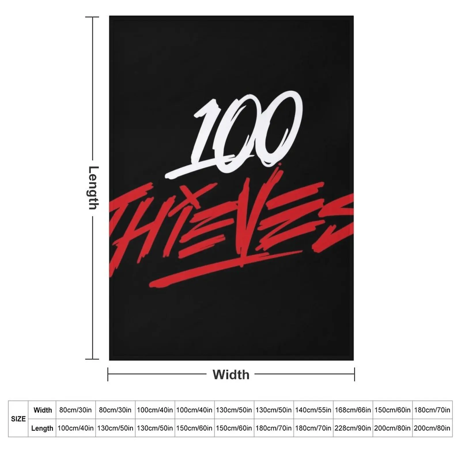 Thieves Merch 100 Thieves Logo Throw Blanket for babies Camping Sleeping Bag funny gift manga for winter Blankets