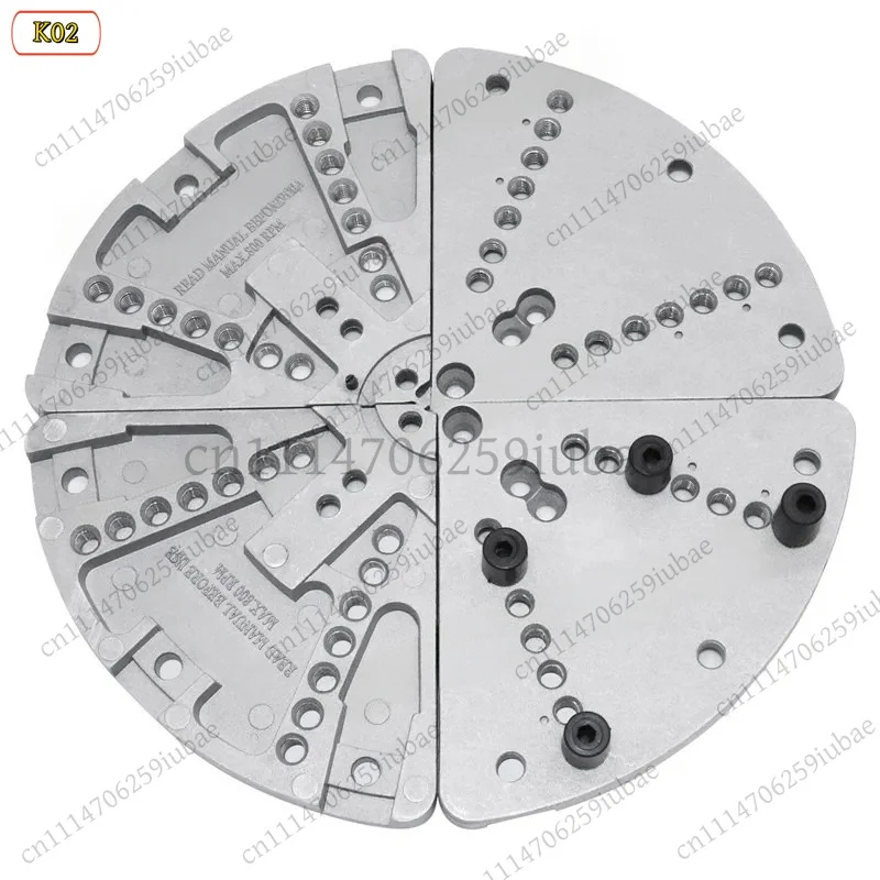BK 8-Inch Large Flat Jaws for Wood Lathe Chuck, Woodworking Bowl & Plate Turning Accessories, Metal Clamping Jaws - view 4
