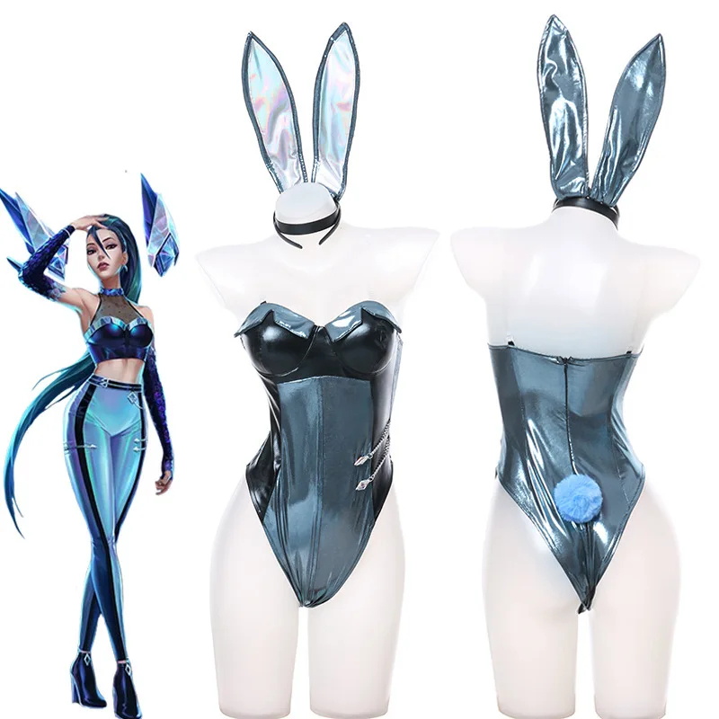 

Game LOL KDA Kaisa Cosplay Bunny Sexy Women Tights Dress Party Halloween Costumes