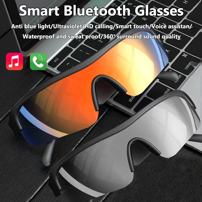 

Умные очки для мужчин и женщин, Bluetooth-наушники для вождения, аудио, музыка, наушники для спорта на открытом воздухе, езды на велосипеде, защита от ультрафиолета, солнцезащитные очки с защитой от синего света