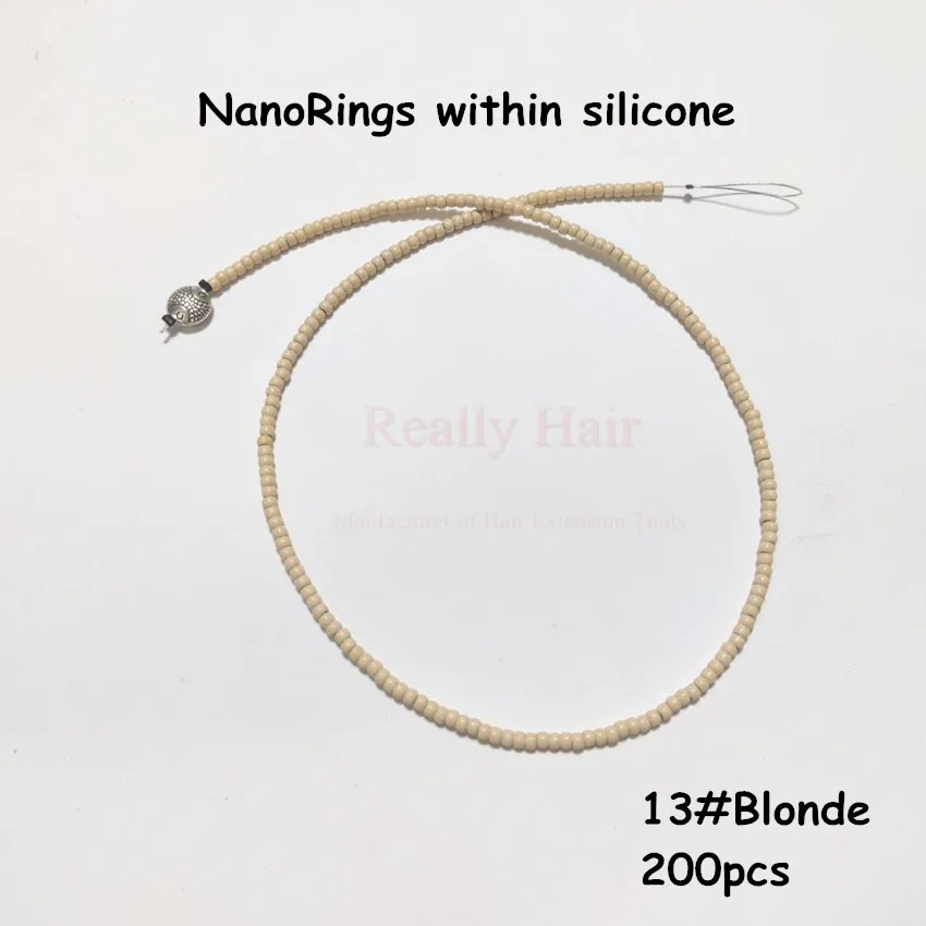 Convenient 200pcs NanoRings Hair extension(without hook needle) NanoRingsWithinSilicone hair extension tool kits