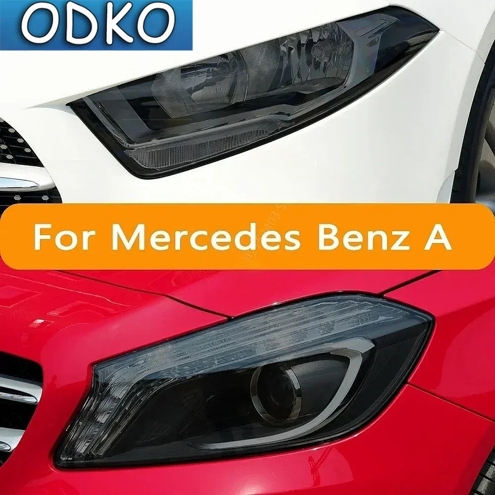 Car Headlight Tint Black Protective Film Transparent TPU Sticker For Mercedes Benz A Class W176 W177 A45 A35 AMG 2013-Present