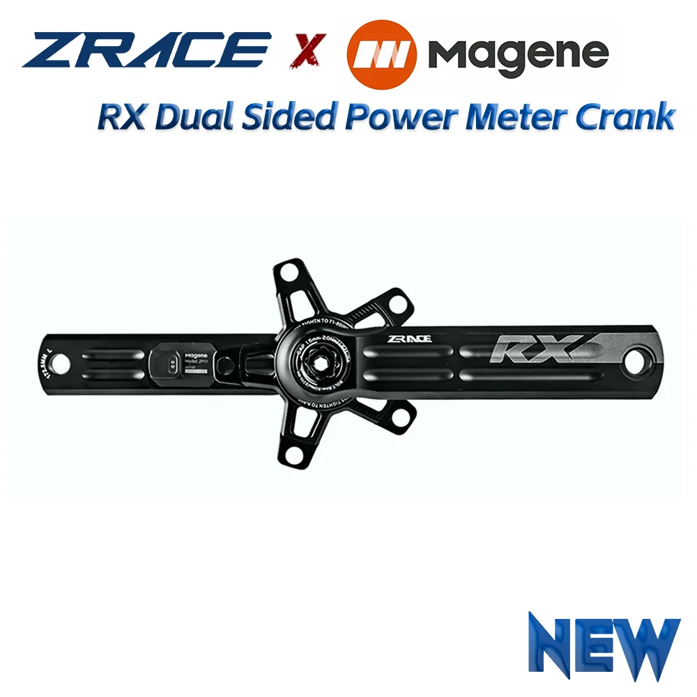 

ZRACE x MAGENE RX Dual-Side Power Meter Crank, 1/2 x 10/11/12 Speed, 165mm/170mm/172.5mm/175mm, Dual Sided Power Meter Crank
