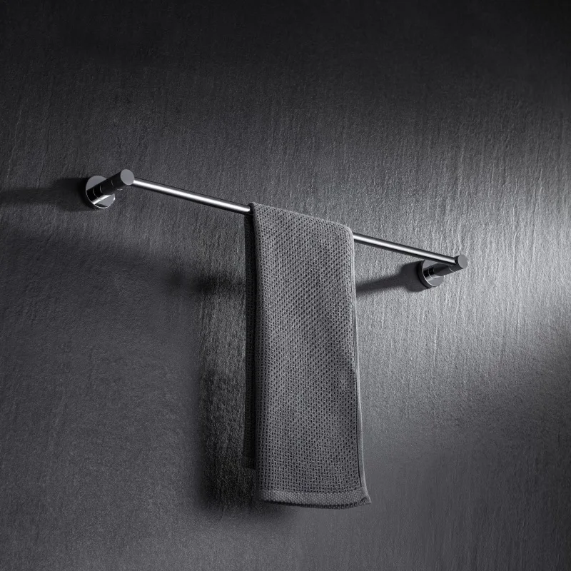 Chrome 304 Stainless Steel Towel Rack Bathroom Towel Rack Wall Mount Single Towel Rack Bathroom Hardware Pendant