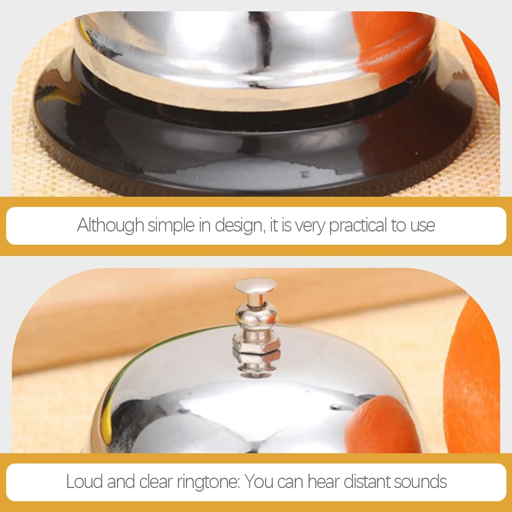 

3Pcs Call Bells Metal Table Bell for Restaurant Hotel Kitchen Dinner Service Bell Loud Tone Practical Metal Dinner Bell,