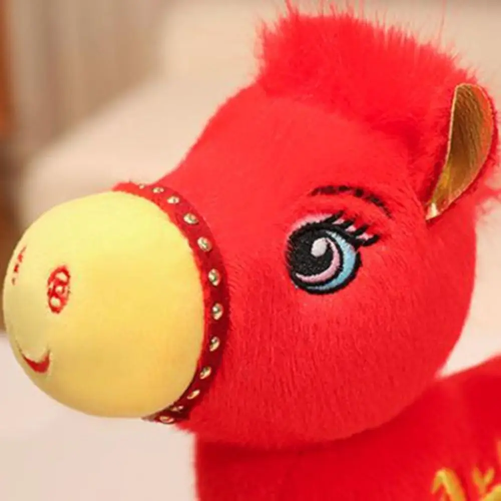 

Cute 2026 Horse Stuffed Animal PP Cotton Filling Year of Horse Zodiac Horse Stuffed Good Luck Horse Year Mascot Office Decor