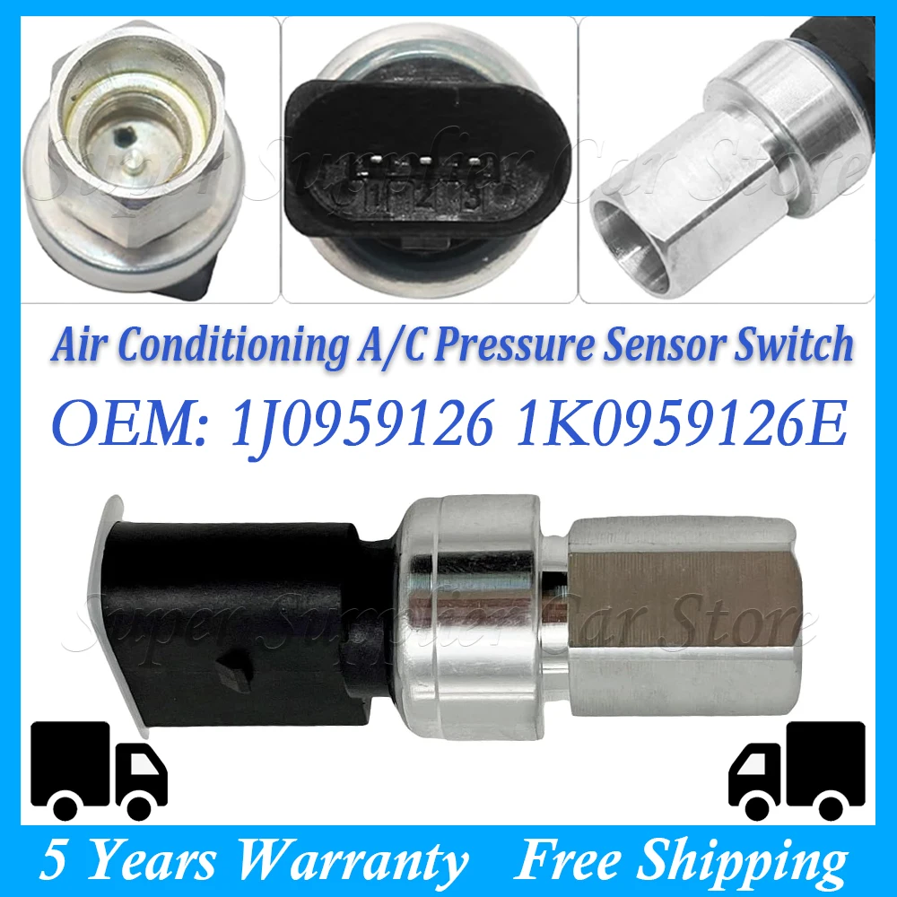 

Датчик давления кондиционера (1 шт.) для Audi A1, Q3, TT, Skoda Octavia, Fabia, Yeti, VW Golf, Jetta, Tiguan 1J0959126, 1K0959126E