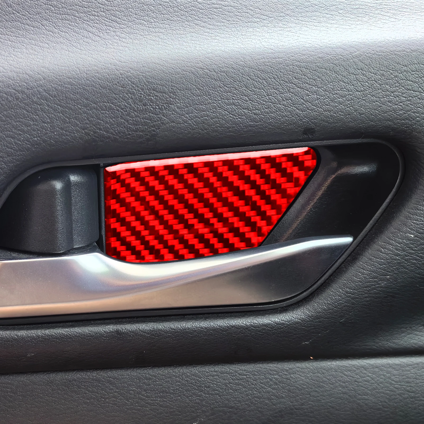 FOR Nissan Teana 19-up Real Soft Carbon Fiber Car Door Handle Inner Door Bowl Groove Panel Cover Interior Accessories Sticker