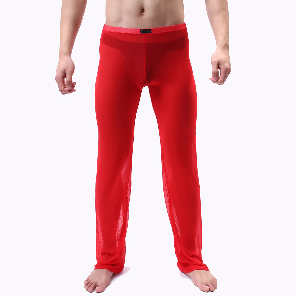 Mens Pants Mens Sleep Bottoms Home Pants Loose Sexy Mens Lounge Pants See Through Sexy Male Pajamas Sleepwear