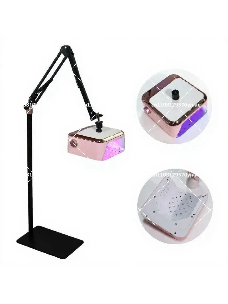 Rechargeable Induction Foot Nail Lamp Set, Battery-Powered Light Therapy Lamp with Stand for Salon Home Use
