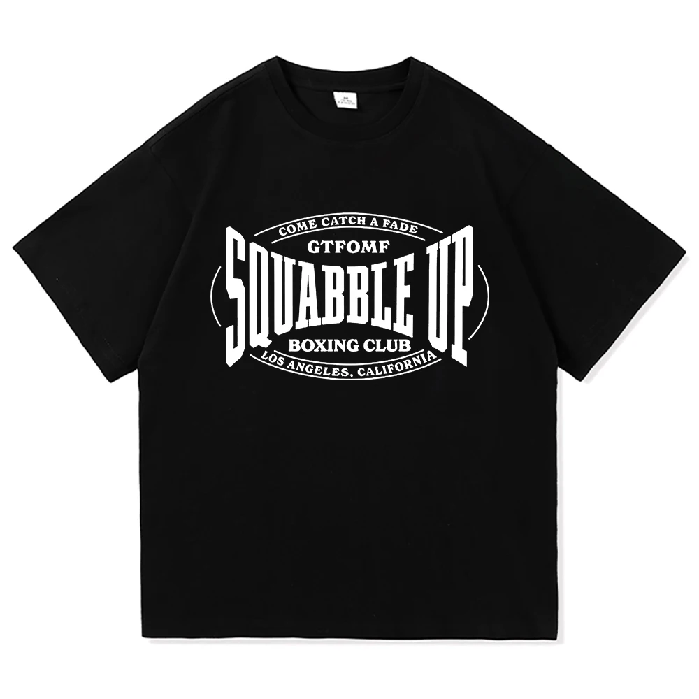 Squabble Up Kendrick Lamar GNX Album Boxing Club  T Shirt Men Clothing Harajuku Unisex High Quality Cotton Tops Graphic T Shirts