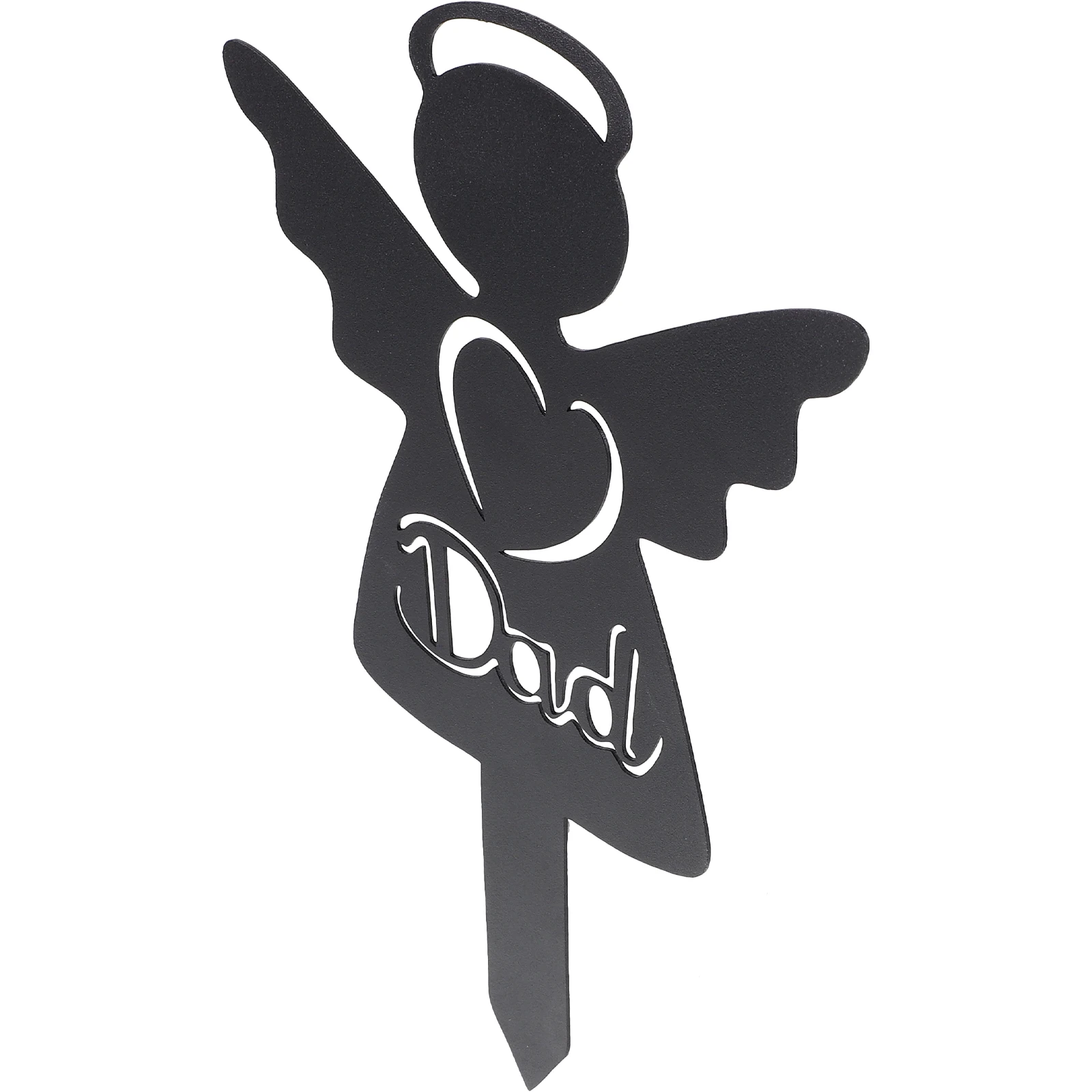 

Memorial Plaque Cemetery Sign Marker Metal Angel Stake Grave Decorations Garden Lawn Cemeteries Graves Yard Stake
