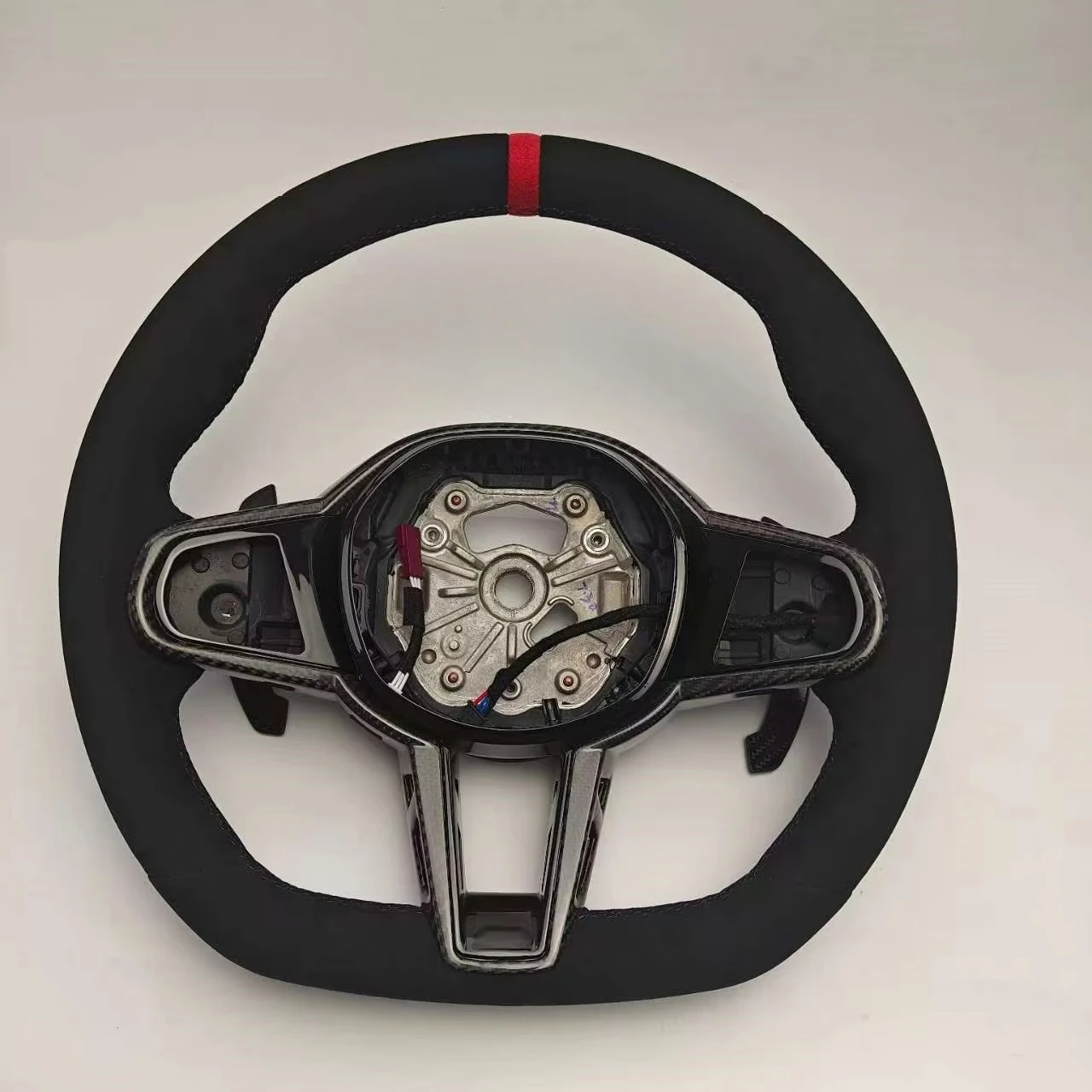 M Performance Leather 3 Spoke Sports Steering Wheel Black 370mm Grip Size Perfect Fit for Models G20/G30/G42