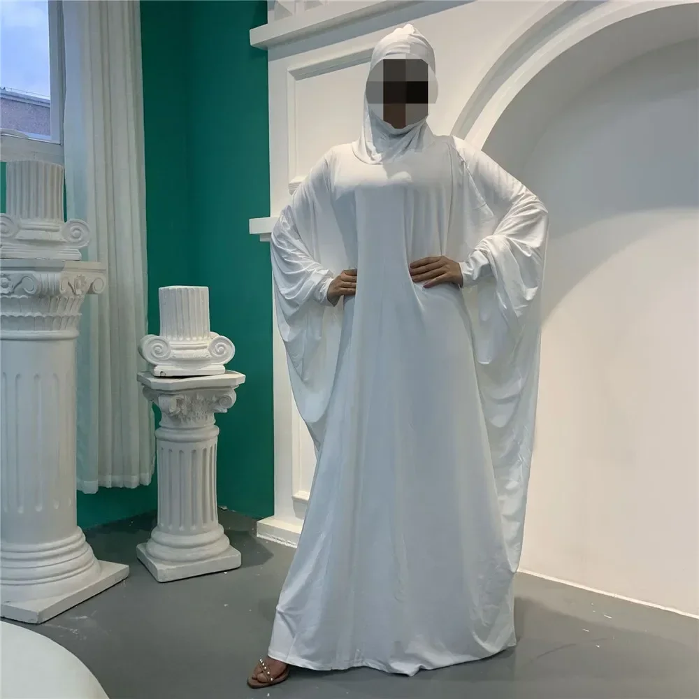Ramadan Overhead Hooded Abaya Women Muslim Maxi Dress Kaftan Eid Prayer Garment Islamic Clothing Arabic Robe Abayas Khimar Gown