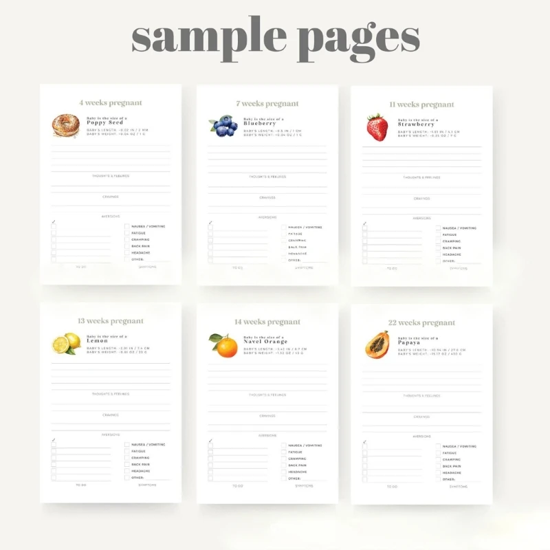 Pregnancy Notebook for Record Weekly Progress Diet Plans and Doctor Appointments