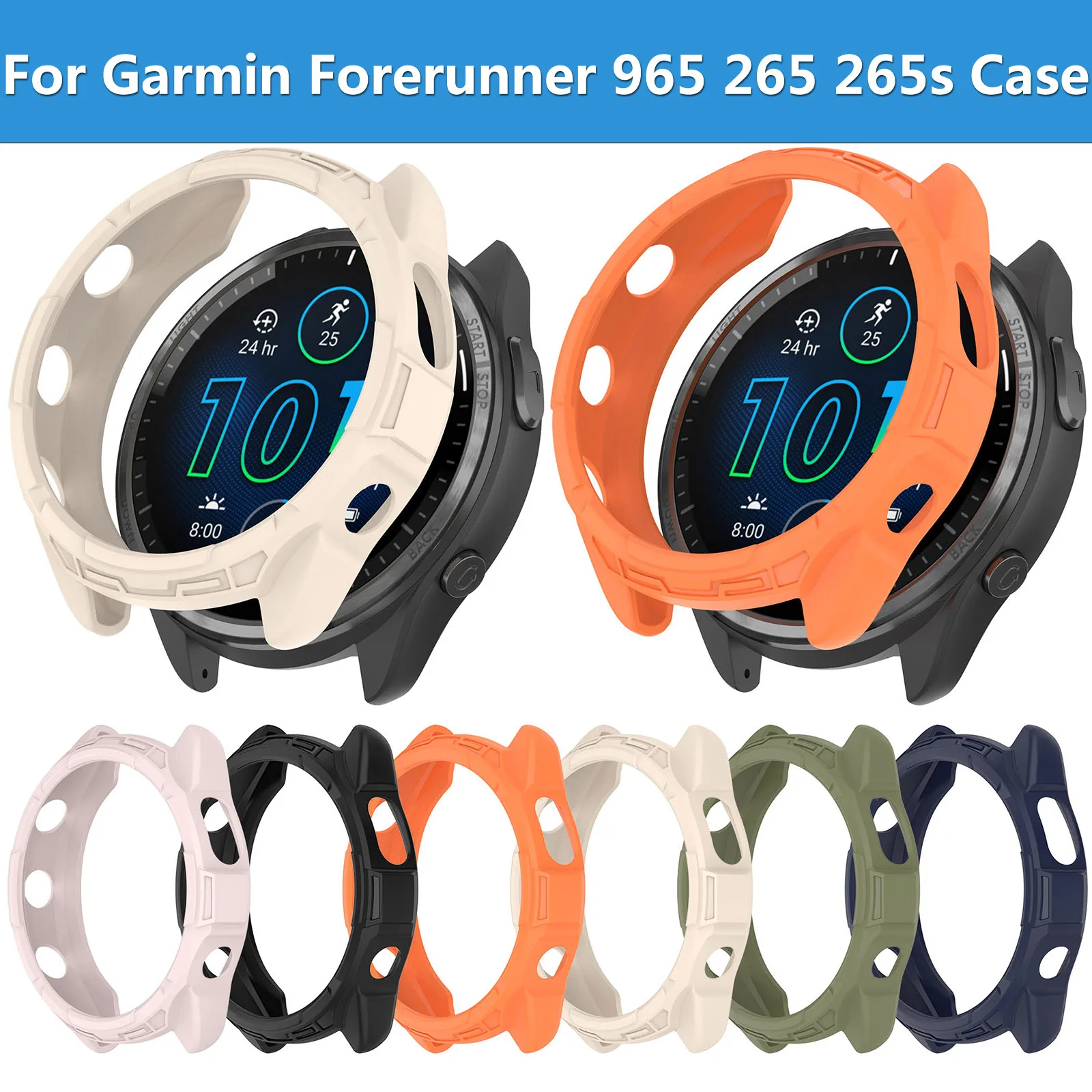 Funda de TPU para Garmin Forerunner 965, 265, 265s, funda de silicona suave para Garmin Forerunner 265, 965, accesorios de carcasa