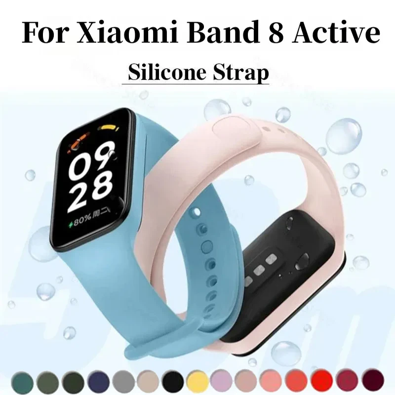 Silikonowy pasek do aktywnego opaski na nadgarstek Xiaomi Smart Band 8, pasek sportowy, pasek do zegarka Correa Mi Band 8, aktywny pasek