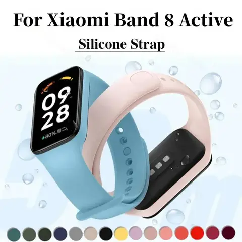 Cinturino in silicone per Xiaomi Smart Band 8 Accessori per braccialetti attivi Cintura Bracciale sportivo Cinturino Correa Mi Band 8 Cinturino attivo